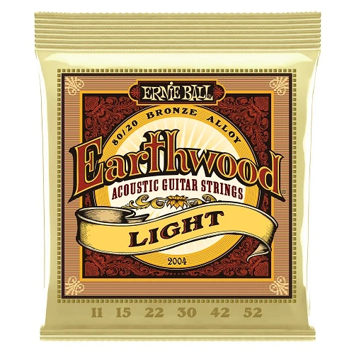 Earthwood Light 80/20 Bronze Acoustic Guitar Strings 11-52 Gauge 1 Earthwood Light 80/20 Bronze Acoustic Guitar Strings 11-52 Gauge