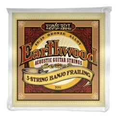 Earthwood 5-String Banjo Frailing Loop End 80/20 Bronze Acoustic Guitar Strings 10-24 Gauge