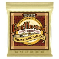 Ernie Ball 2069 Earthwood Nylon 80/20 Bronze Classical / Folk Guitar Strings
