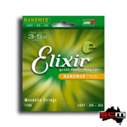 Elixir 11500 Nanoweb Long Life Coated Mandolin String Set LIGHT 10-34 Loop End
