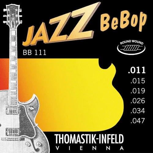 Thomastik Infeld BB111 Nickel Roundwound Jazz Bebop Series Light 6-String Electric Guitar Set 1 Thomastik Infeld BB111 Nickel Roundwound Jazz Bebop Series Light 6-String Electric Guitar Set
