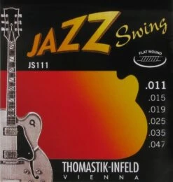Thomastik Infeld JS111 Jazz Swing Flatwound Light 6-String Electric Guitar Set