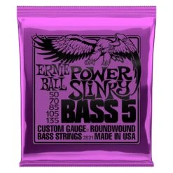 Power Slinky 5-String Nickel Wound Electric Bass Strings 50-135 Gauge
