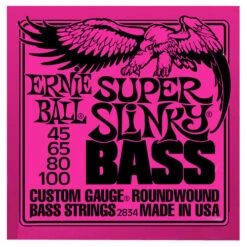 4-STRING* BASS GUITAR STRINGS 2834 ERNIE BALL SUPER SLINKY ROUNDWOUND 45-100