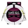 Ernie Ball 20′ Straight/Angle Instrument Cable – White