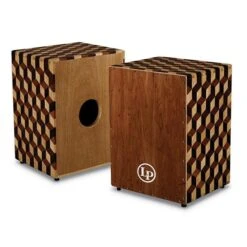 LP Percussion LP8800B Peru Wood Brick Premium Cajon Solid Walnut Mahogany Almond