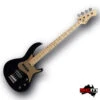 Aria RSB618/4 4 String Bass Guitar Black With Gold Anodized Pickguard Pro-SCM Setup