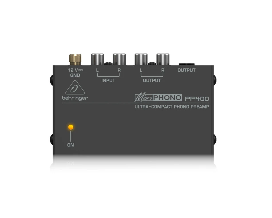 Behringer Microphono PP400 Phono Preamp Turntable Signal Feed RCA TRS 12V 1 Behringer Microphono PP400 Phono Preamp Turntable Signal Feed RCA TRS 12V