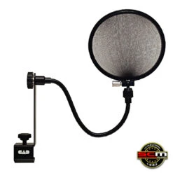 CAD Audio EPF-15A 6 Inch Pop Filter On 15 Inch Gooseneck, Black For Podcasts And Recording