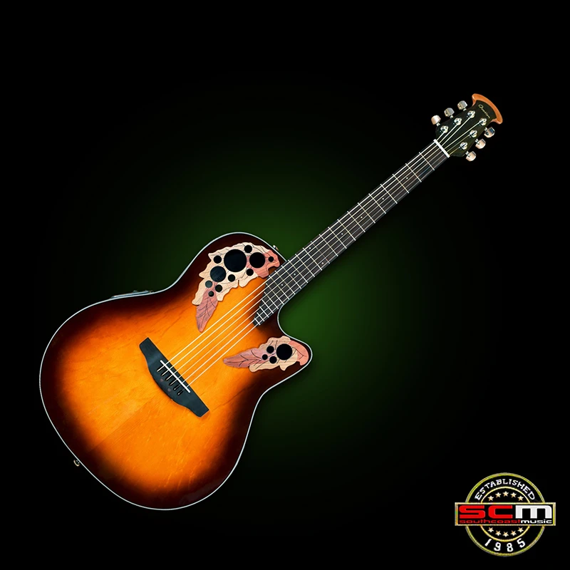 Ovation Celebrity Elite Acoustic Electric Guitar Mid Bowl Sunburst Finish 1 Ovation Celebrity Elite Acoustic Electric Guitar Mid Bowl Sunburst Finish