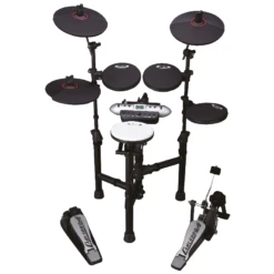 CARLSBRO CSD130 BK Digital Drumkit – Compact 5 Piece BLACK Electronic Drum Kit