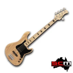 Cort GB55 JJ 5 String Bass Guitar American Swamp Ash Body Pro-SCM Professional Setup