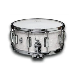 Rogers USA Dyna-Sonic Snare Drum 14″ X 6.5″ Model 37 White Marine Pearl Beaver Tail Lugs LAST ONE! Brand New & Unplayed.