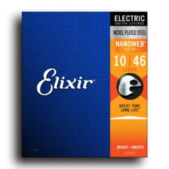 Elixir Nanoweb Electric Guitar String Set 10-46 Long Life Guitar Strings With Great Tone
