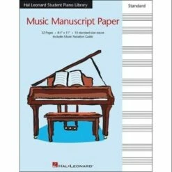 Hal Leonard Music Manuscript Sheet Music Paper Standard Staves 8.5 X 11 HLSPL
