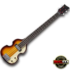Hofner Shorty Traveller Short Scale Violin Bass Guitar Sunburst Finish With Gig Bag And Pro-SCM Setup
