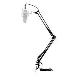 ICON MB-03 Desk Mount Scissor Style Microphone Stand With 5m XLR-XLR Mic Cable
