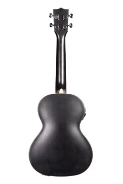 KALA Metallic Black Archtop F Hole Tenor Ukulele KA-JTE/MTB W Pickup -SCMUSIC KA JTE MTB KALA METALLIC BLACK F HOLE TENOR UKUELE BACK