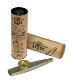 Clarkes SILVER Tinplate Kazoo In Individual Cylinder With Instructions