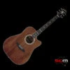 Hagstrom Mora II Dreadnought CE Acoustic/Electric Guitar – Natural Mahogany W/ Pro-SCM Setup