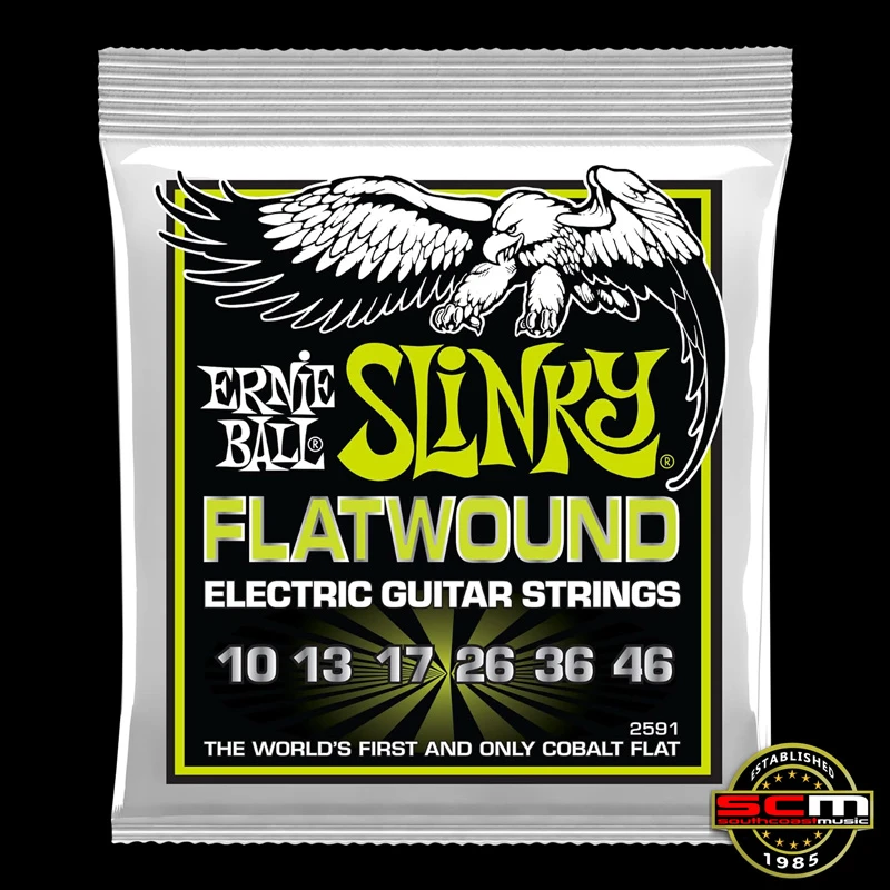 Ernie Ball Regular Slinky Flatwound Electric Guitar Strings 10-46 Gauge 1 Ernie Ball Regular Slinky Flatwound Electric Guitar Strings 10-46 Gauge