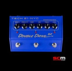 TECH 21 Double Drive 3X Electric Guitar Overdrive Distortion Pedal