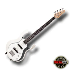 Vox Starstream 2S Short Scale Bass Guitar White Finish With Gig Bag Includes Pro-SCM Setup