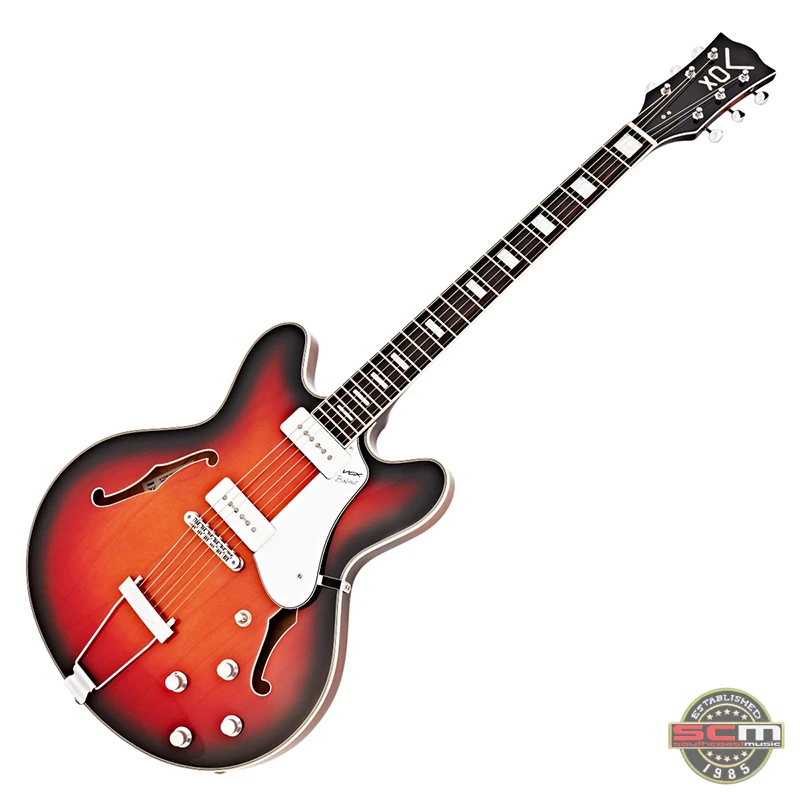 VOX BC-V90-SB BOBCAT V90 Semi-Hollow Body Electric Guitar Sunburst Finish 1 VOX BC-V90-SB BOBCAT V90 Semi-Hollow Body Electric Guitar Sunburst Finish