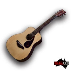 Yamaha JR2 Junior Folk Acoustic Guitar With Padded Yamaha Gig Bag Pro-SCM Professional Setup