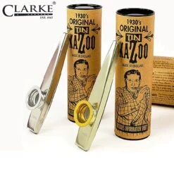 Clarkes GOLD Tinplate Kazoo In Individual Cylinder With Instructions 7 Clarkes GOLD Tinplate Kazoo In Individual Cylinder With Instructions -SCMUSIC clarke duo kazzoo scm