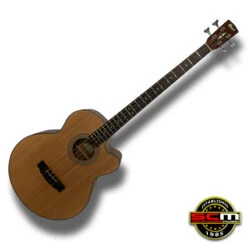 Cort SJB5F Acoustic Bass Guitar With Fishman Pickup And Gig Bag Pro-SCM Setup