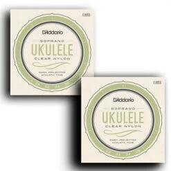 Daddario EJ65 Ukulele String Set Pro-Arte Clear Nylon Soprano Strings TWO Sets