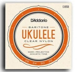 Daddario EJ65B Ukulele String Set Pro-Arte Clear Nylon Baritone Strings