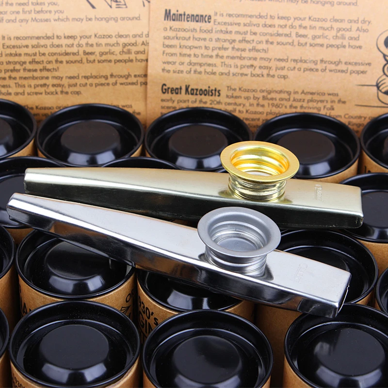 Clarkes GOLD Tinplate Kazoo In Individual Cylinder With Instructions 2 Clarkes GOLD Tinplate Kazoo In Individual Cylinder With Instructions - Image 2