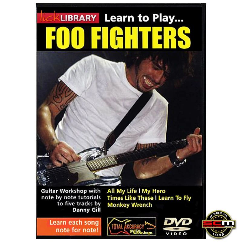 Lick Library Learn To Play Foo Fighters Learn 5 Of Their Hit Songs Note-for-note Guitar DVD PAL 1 Lick Library Learn To Play Foo Fighters Learn 5 Of Their Hit Songs Note-for-note Guitar DVD PAL