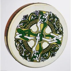 Gaelic Cross Waltons 18 Inch Celtic Bodhran Irish Hand Drum Pack With Beater DVD & Bag