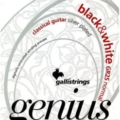 Galli Classical Guitar Strings Silver Plated Basses Black Trebles Normal Tension