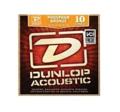 JIM DUNLOP ACOUSTIC GUITAR STRING SET EXTRA LIGHT 10-48 PHOSPHOR BRONZE