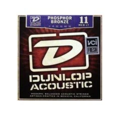 JIM DUNLOP ACOUSTIC GUITAR STRINGS MEDIUM LIGHT 11-52 PHOSPHOR BRONZE STRING SET