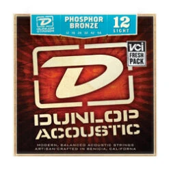 JIM DUNLOP ACOUSTIC GUITAR STRING SET LIGHT GAUGE STRINGS 12-54 PHOSPHOR BRONZE