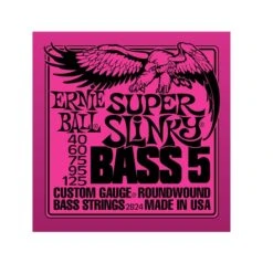 5 STRING BASS GUITAR STRINGS 2824 ERNIE BALL SUPER SLINKY ROUNDWOUND 40-125