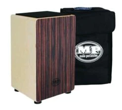 Ebony Mano Percussion Cajon Drum MP985E Wooden Rhythm Box With Black Padded Gig Bag