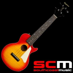 Epiphone Les Paul Acoustic-electric Ukulele Heritage Cherry Sunburst Finish With Gig Bag