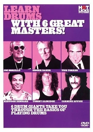 LEARN DRUMS 6 GREAT MASTERS HOT LICKS DVD HOT712 ALDRIDGE MORELLO TORRES BAKER 1 LEARN DRUMS 6 GREAT MASTERS HOT LICKS DVD HOT712 ALDRIDGE MORELLO TORRES BAKER