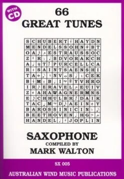ALTO SAXOPHONE 66 GREAT TUNES SONG BOOK + CD MARK WALTON ALTO SAX