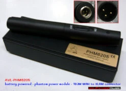 In Line 1.5V Battery Powered Phantom Power Module For Electret Microphones