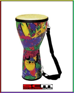 REMO KIDS PERCUSSION 8″ DJEMBE RAIN FOREST PATTERN WITH SHOULDER STRAP