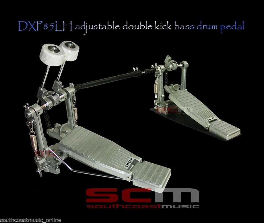 LEFT HAND FOOT DOUBLE KICK BASS DRUM KIT PEDAL CHAIN DRIVE DXP85LH WARRANTY 1 LEFT HAND FOOT DOUBLE KICK BASS DRUM KIT PEDAL CHAIN DRIVE DXP85LH WARRANTY