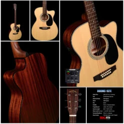 SIGMA GUITARS 000MC-1STE SOLID SITKA SPRUCE TOP Fishman Isys+ SIMPLY SUPERB -SCMUSIC p 23570 000MC 1STE scm montage