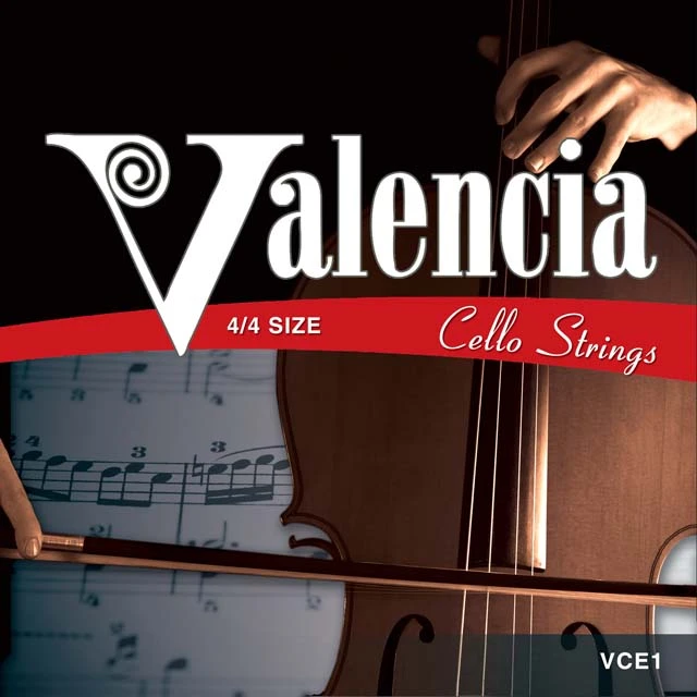 VALENCIA CELLO STRINGS STRING SET 3/4 SIZE STEEL With BALL END 1 VALENCIA CELLO STRINGS STRING SET 3/4 SIZE STEEL With BALL END